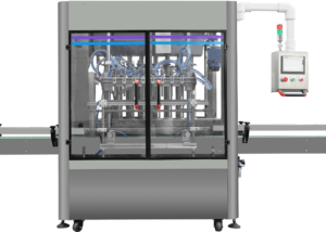 Liquid piston filling machine